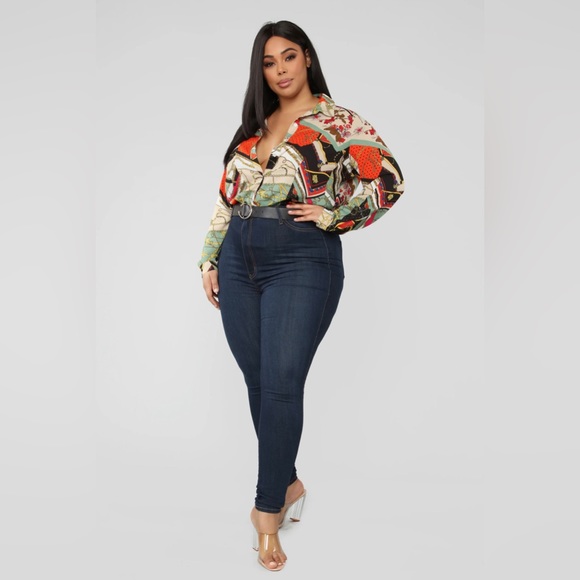 Fashion Nova Amara Top-Orange Combo - Picture 9 of 11